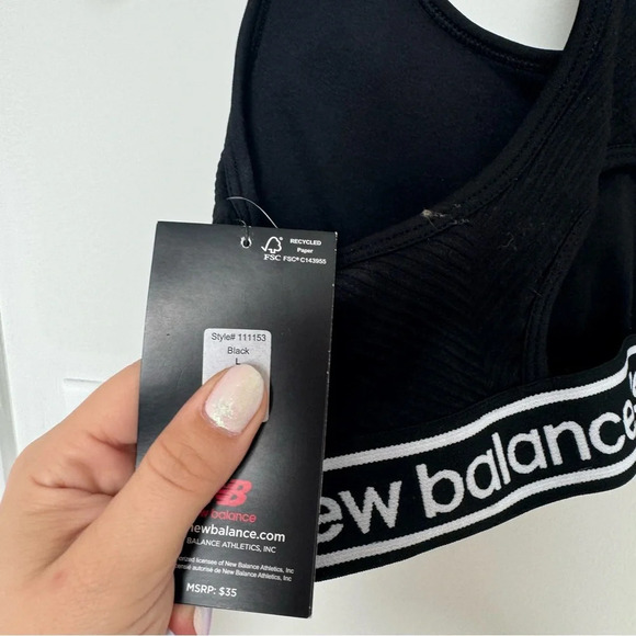 NWT NEW BALANCE SPORTS BRA L - Picture 3 of 5